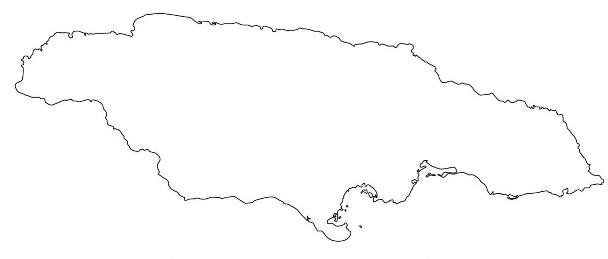 blanke kort af jamaica med grænser