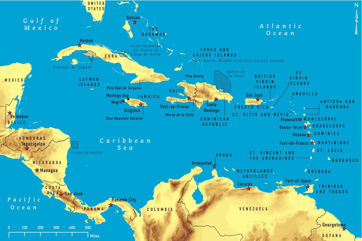 Kort over jamaica snorkling